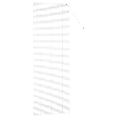 vidaXL Venetian Blinds Height Adjustable White 220 x 80 cm Aluminium