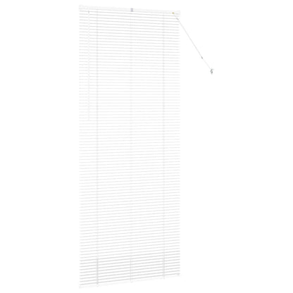 vidaXL Venetian Blinds Height Adjustable White 220 x 85 cm Aluminium