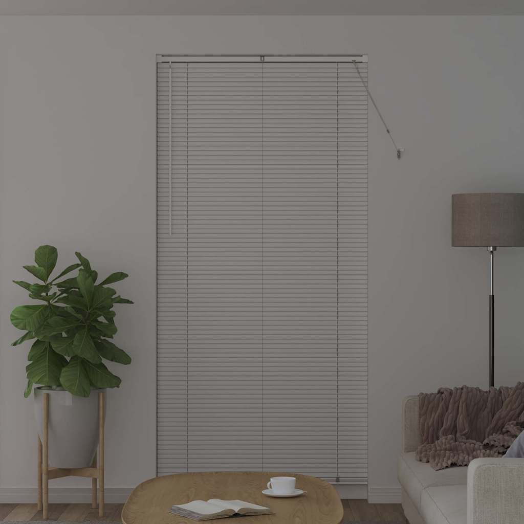 vidaXL Venetian Blinds Height Adjustable White 220 x 100 cm Aluminium