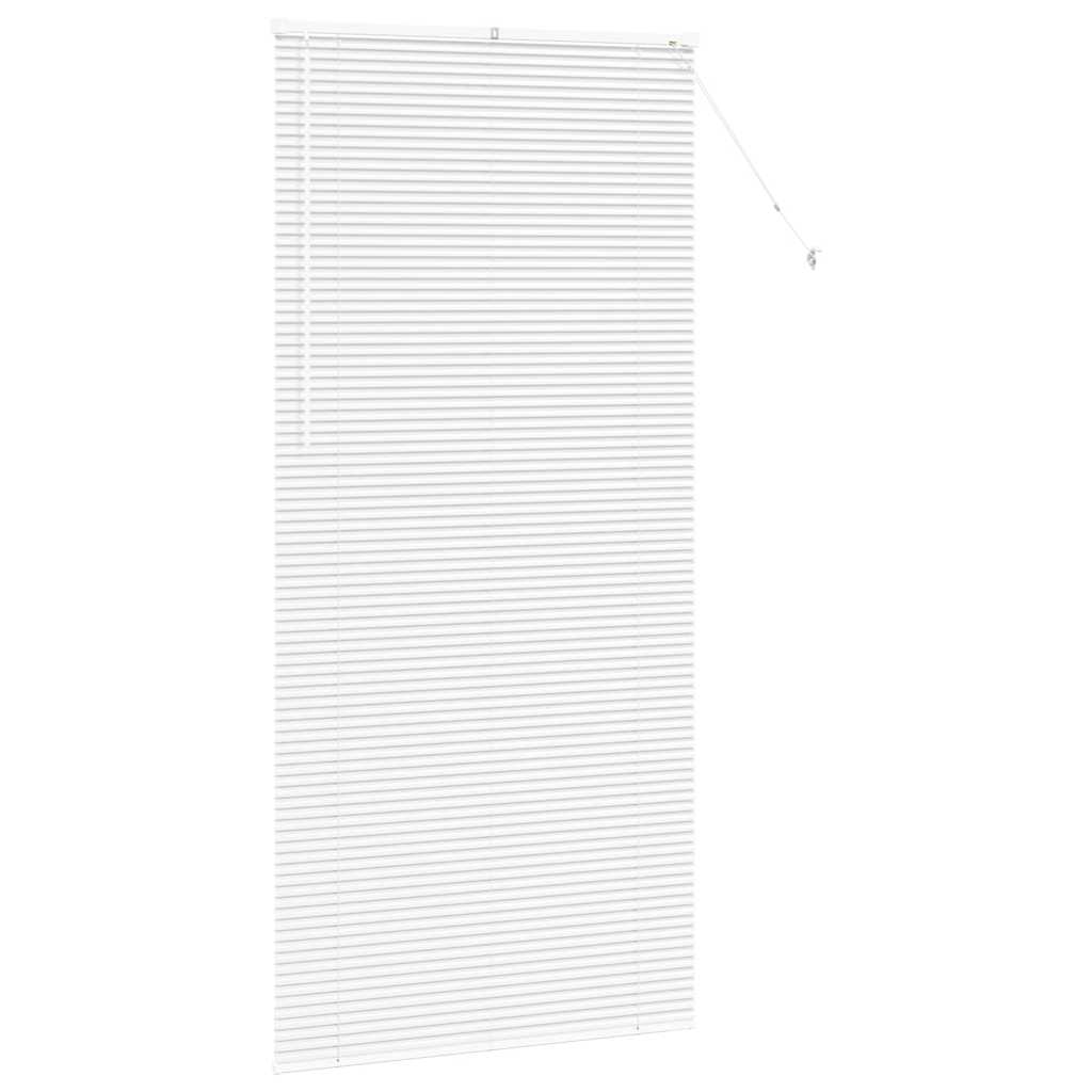 vidaXL Venetian Blinds Height Adjustable White 220 x 100 cm Aluminium