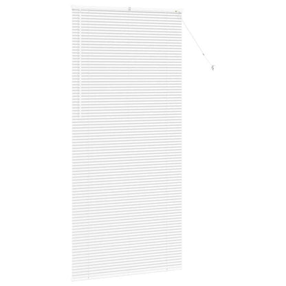 vidaXL Venetian Blinds Height Adjustable White 220 x 100 cm Aluminium
