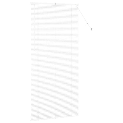 vidaXL Venetian Blinds Height Adjustable White 220 x 100 cm Aluminium