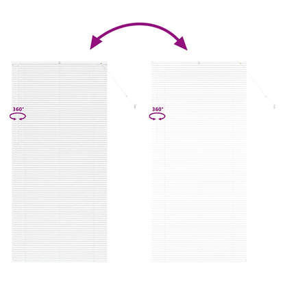 vidaXL Venetian Blinds Height Adjustable White 220 x 105 cm Aluminium
