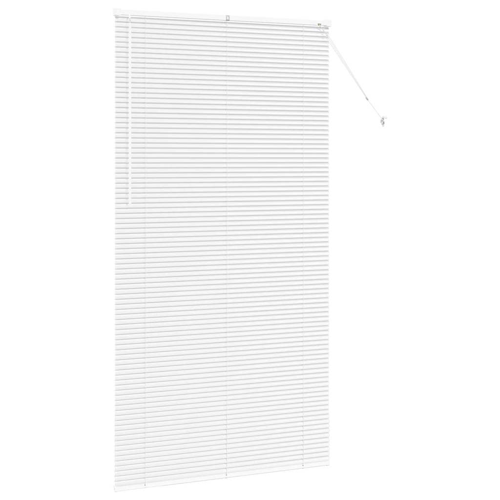 vidaXL Venetian Blinds Height Adjustable White 220 x 110 cm Aluminium