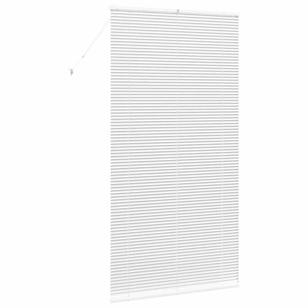 vidaXL Venetian Blinds Height Adjustable White 220 x 110 cm Aluminium