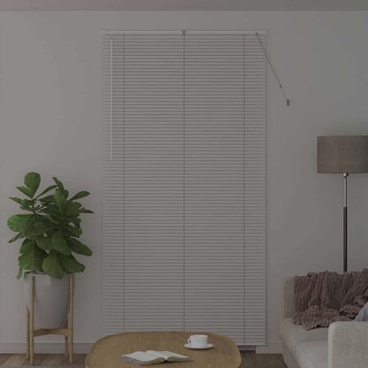 vidaXL Venetian Blinds Height Adjustable White 220 x 115 cm Aluminium