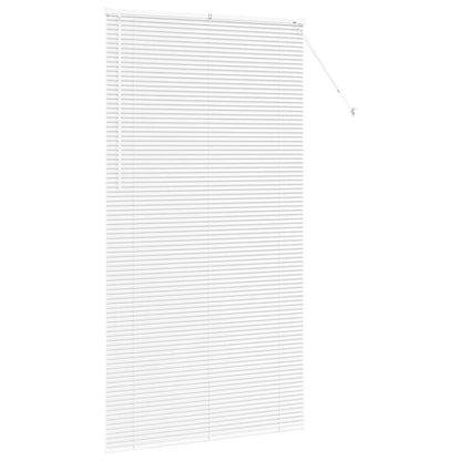 vidaXL Venetian Blinds Height Adjustable White 220 x 115 cm Aluminium