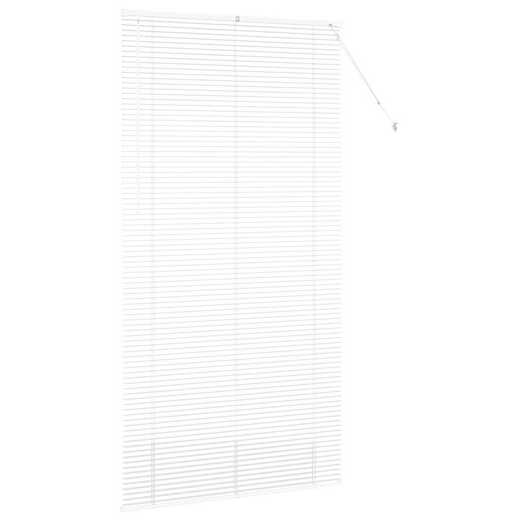 vidaXL Venetian Blinds Height Adjustable White 220 x 115 cm Aluminium