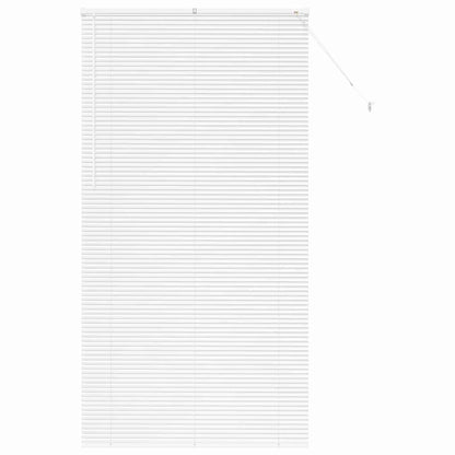 vidaXL Venetian Blinds Height Adjustable White 220 x 115 cm Aluminium