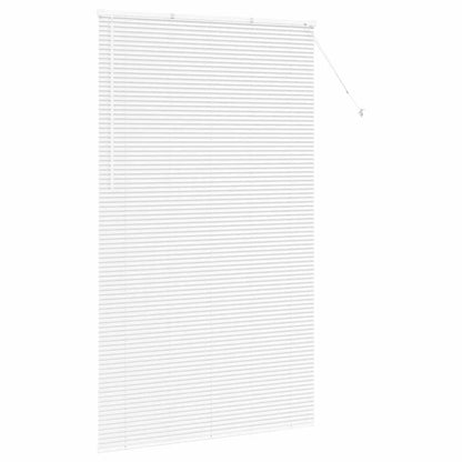 vidaXL Venetian Blinds Height Adjustable White 220 x 125 cm Aluminium