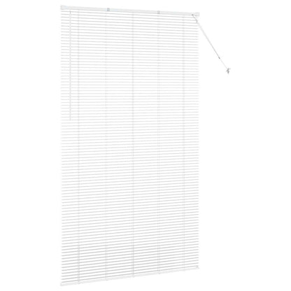 vidaXL Venetian Blinds Height Adjustable White 220 x 125 cm Aluminium
