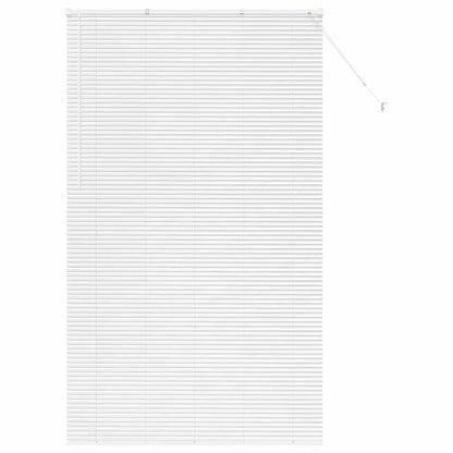 vidaXL Venetian Blinds Height Adjustable White 220 x 125 cm Aluminium