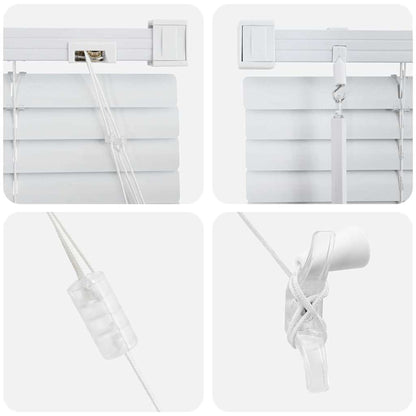 vidaXL Venetian Blinds Height Adjustable White 220 x 135 cm Aluminium
