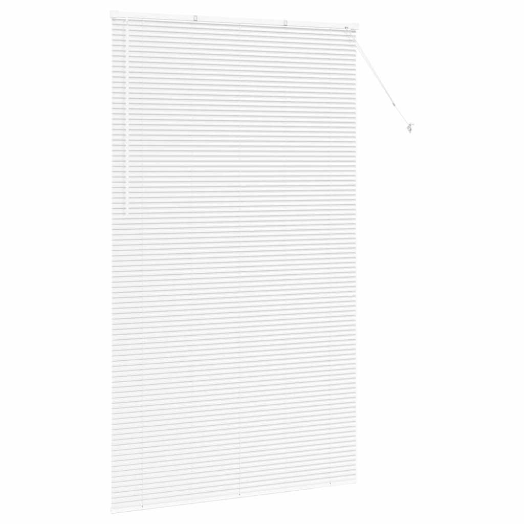 vidaXL Venetian Blinds Height Adjustable White 220 x 135 cm Aluminium
