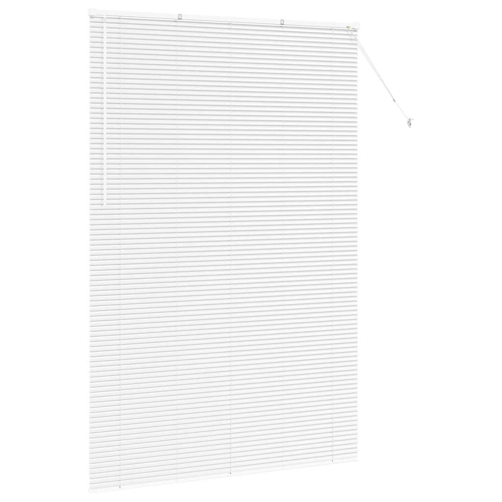 vidaXL Venetian Blinds Height Adjustable White 220 x 140 cm Aluminium