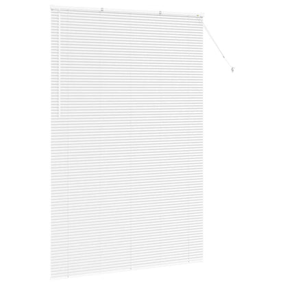 vidaXL Venetian Blinds Height Adjustable White 220 x 140 cm Aluminium