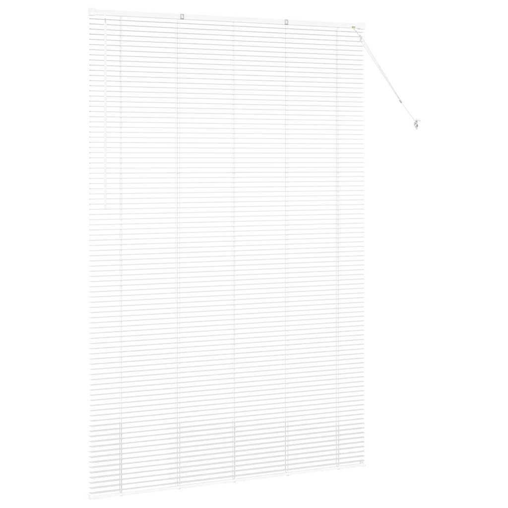 vidaXL Venetian Blinds Height Adjustable White 220 x 140 cm Aluminium