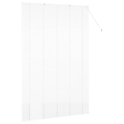 vidaXL Venetian Blinds Height Adjustable White 220 x 140 cm Aluminium