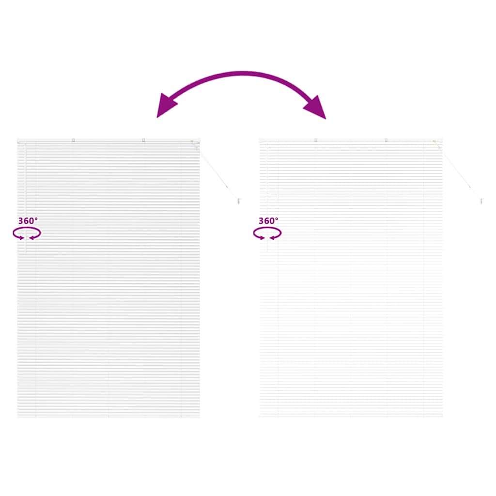 vidaXL Venetian Blinds Height Adjustable White 220 x 140 cm Aluminium