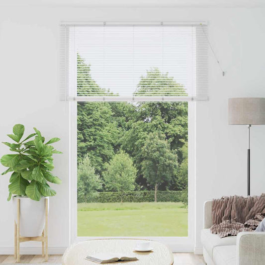 vidaXL Venetian Blinds Height Adjustable White 220 x 145 cm Aluminium