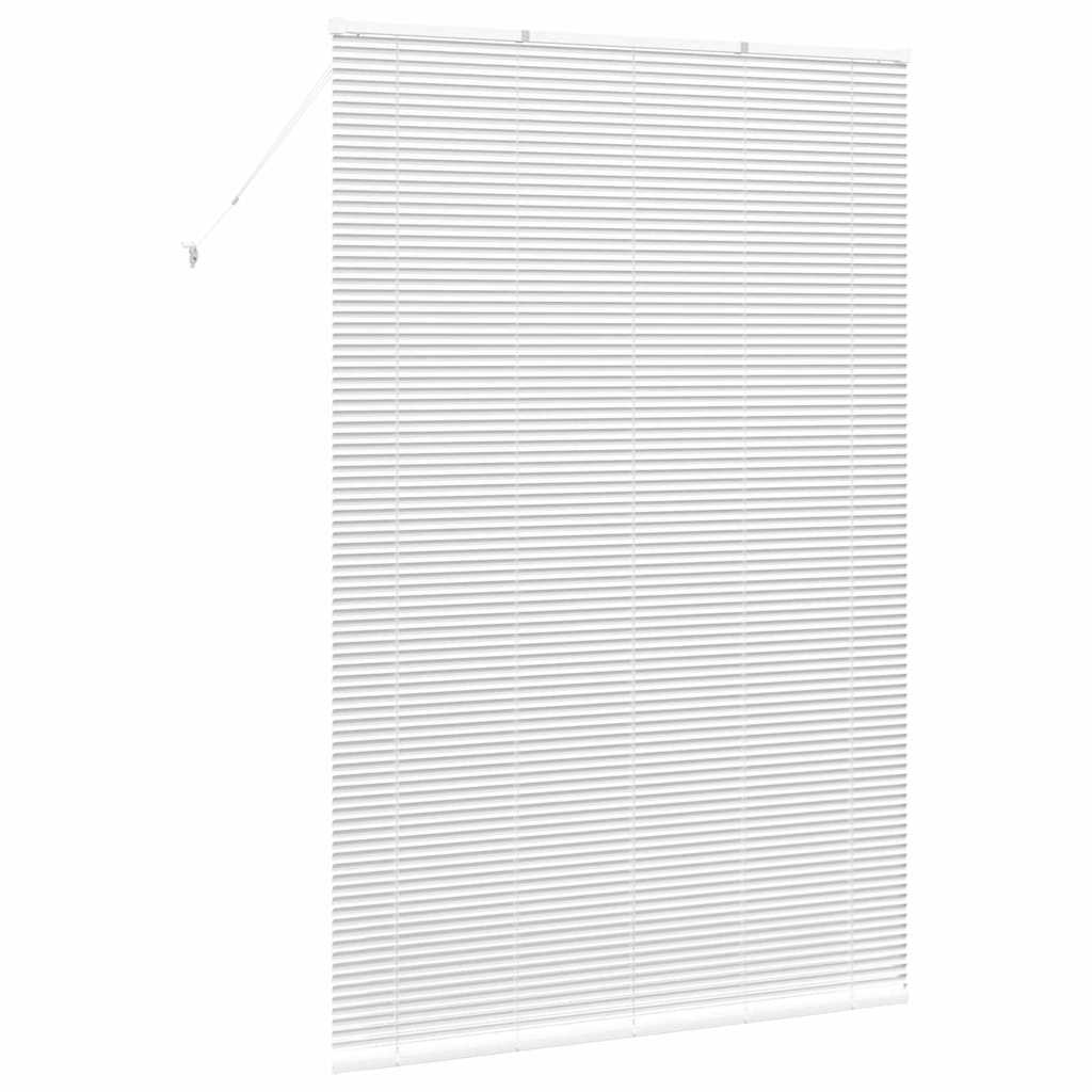 vidaXL Venetian Blinds Height Adjustable White 220x150cm Aluminium