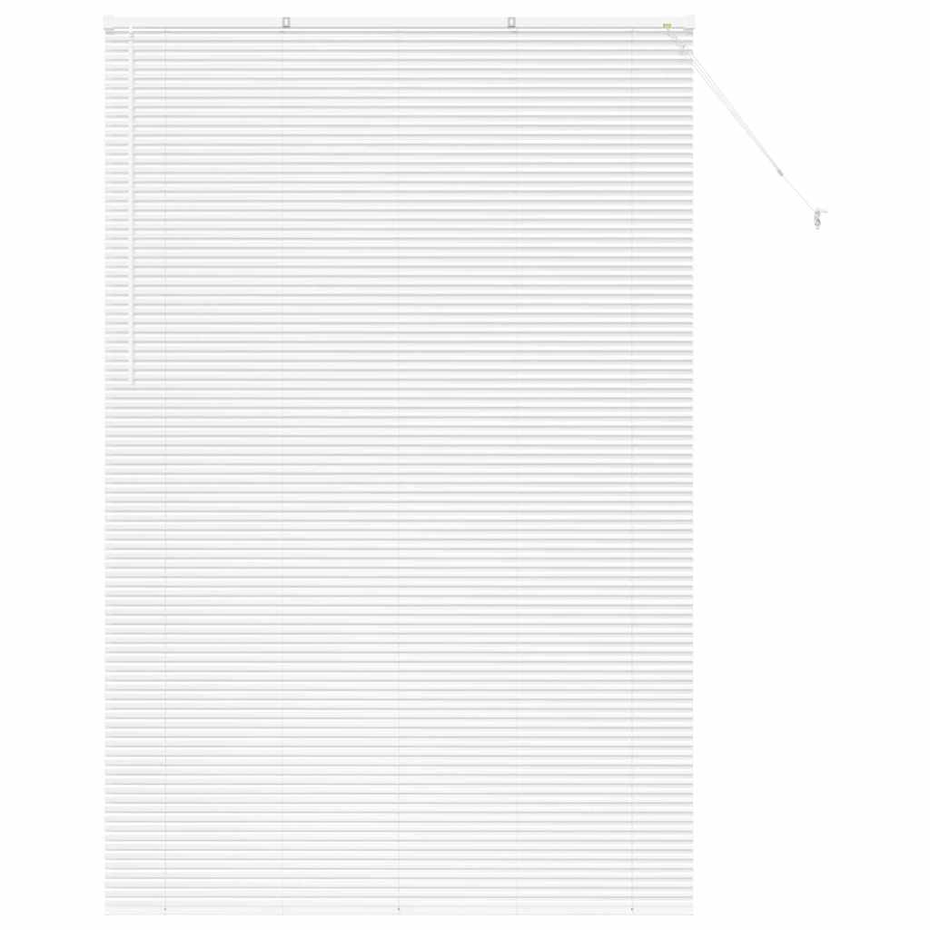 vidaXL Venetian Blinds Height Adjustable White 220x150cm Aluminium