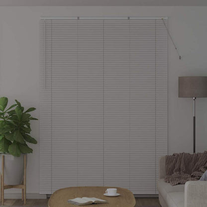 vidaXL Venetian Blinds Height Adjustable White 220 x 155 cm Aluminium