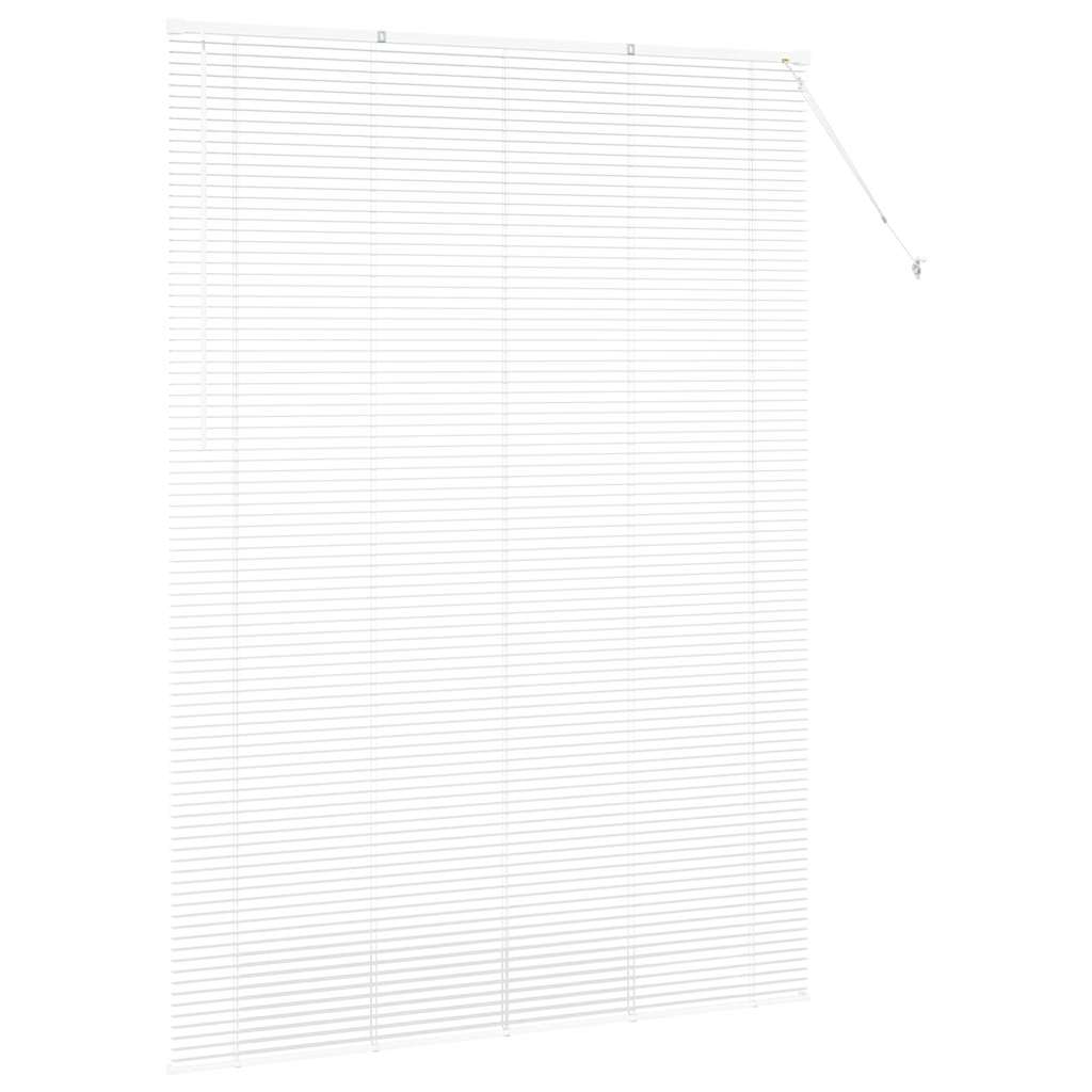 vidaXL Venetian Blinds Height Adjustable White 220 x 155 cm Aluminium