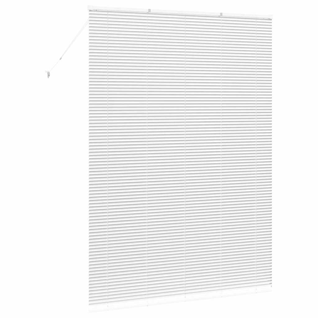 vidaXL Venetian Blinds Height Adjustable White 220 x 155 cm Aluminium
