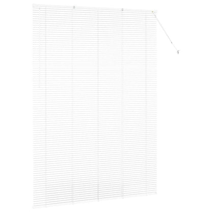 vidaXL Venetian Blinds Height Adjustable White 220 x 160 cm Aluminium