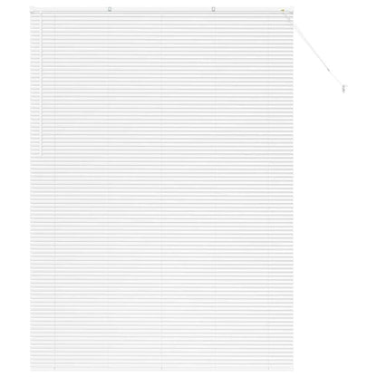 vidaXL Venetian Blinds Height Adjustable White 220 x 160 cm Aluminium