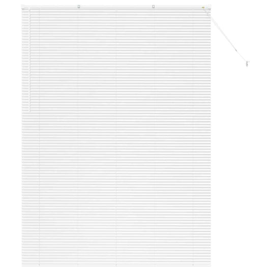 vidaXL Venetian Blinds Height Adjustable White 220 x 160 cm Aluminium