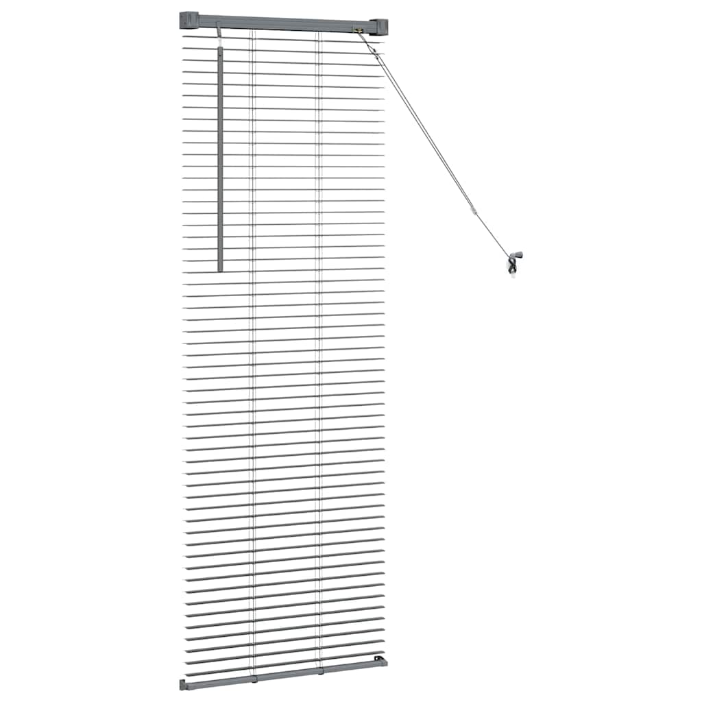 vidaXL Venetian Blinds Manual Dark Grey 130 x 45 cm Aluminium