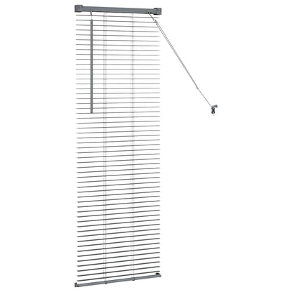 vidaXL Venetian Blinds Manual Dark Grey 130 x 45 cm Aluminium