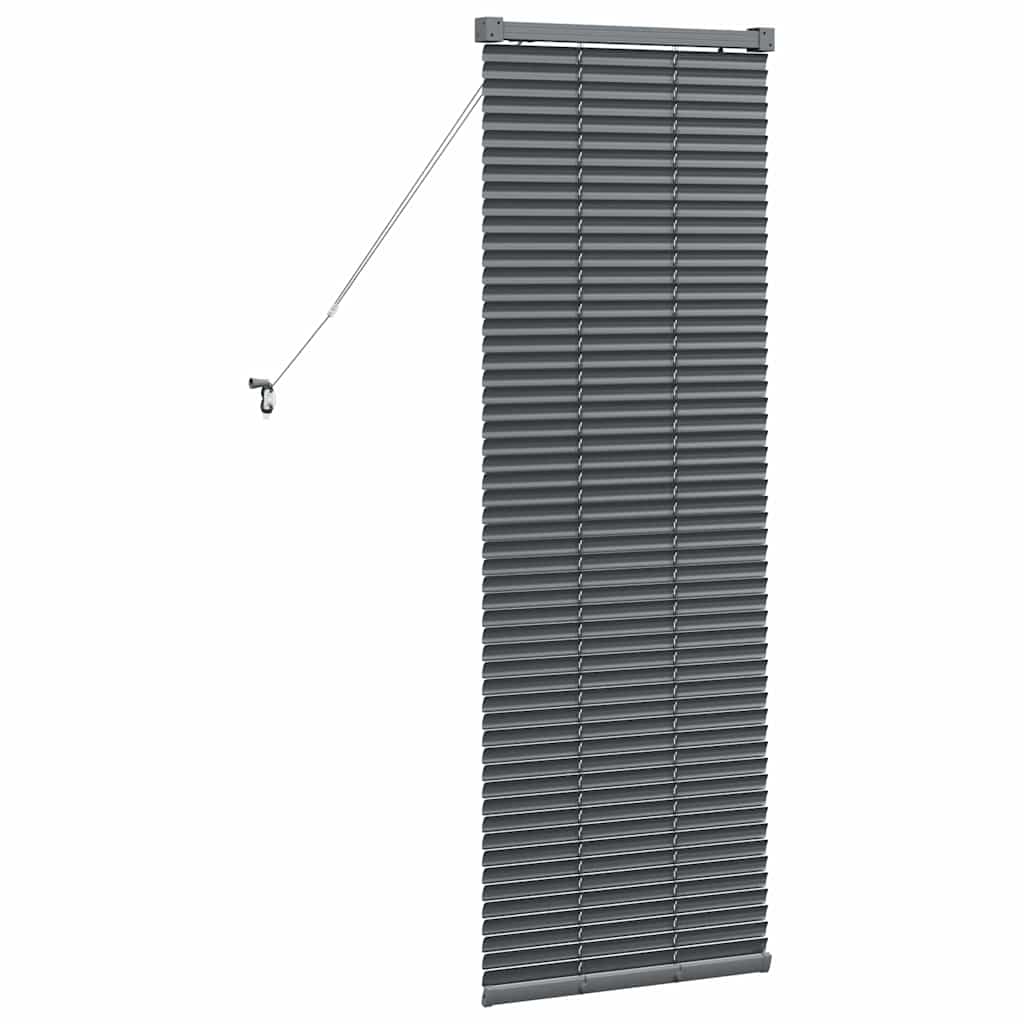 vidaXL Venetian Blinds Manual Dark Grey 130 x 45 cm Aluminium