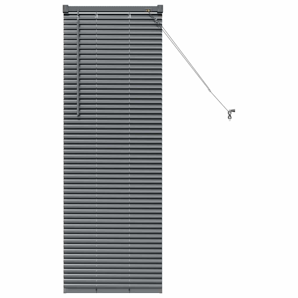 vidaXL Venetian Blinds Manual Dark Grey 130 x 45 cm Aluminium