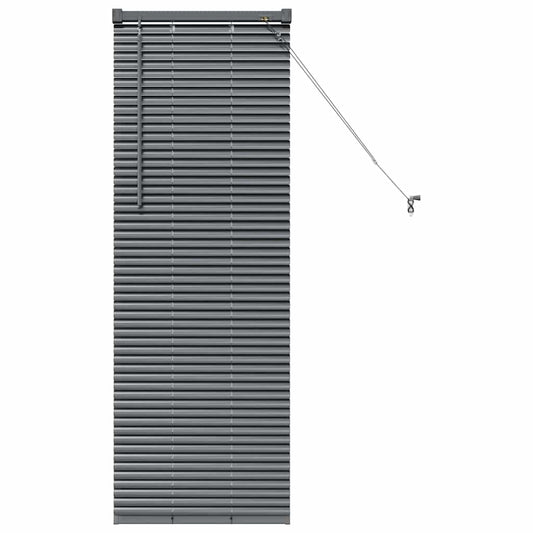 vidaXL Venetian Blinds Manual Dark Grey 130 x 45 cm Aluminium