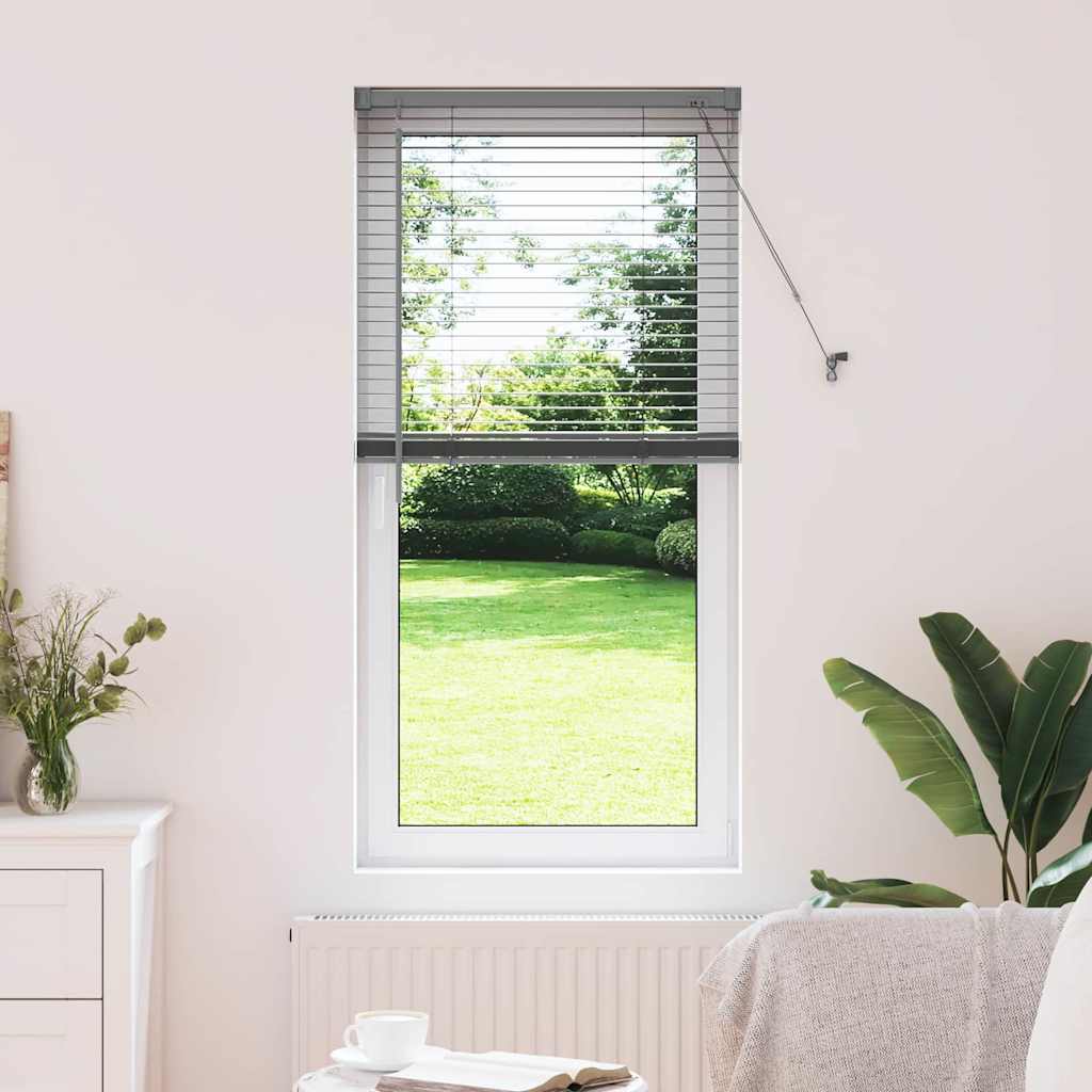 vidaXL Venetian Blinds Manual Dark Grey 130 x 55 cm Aluminium