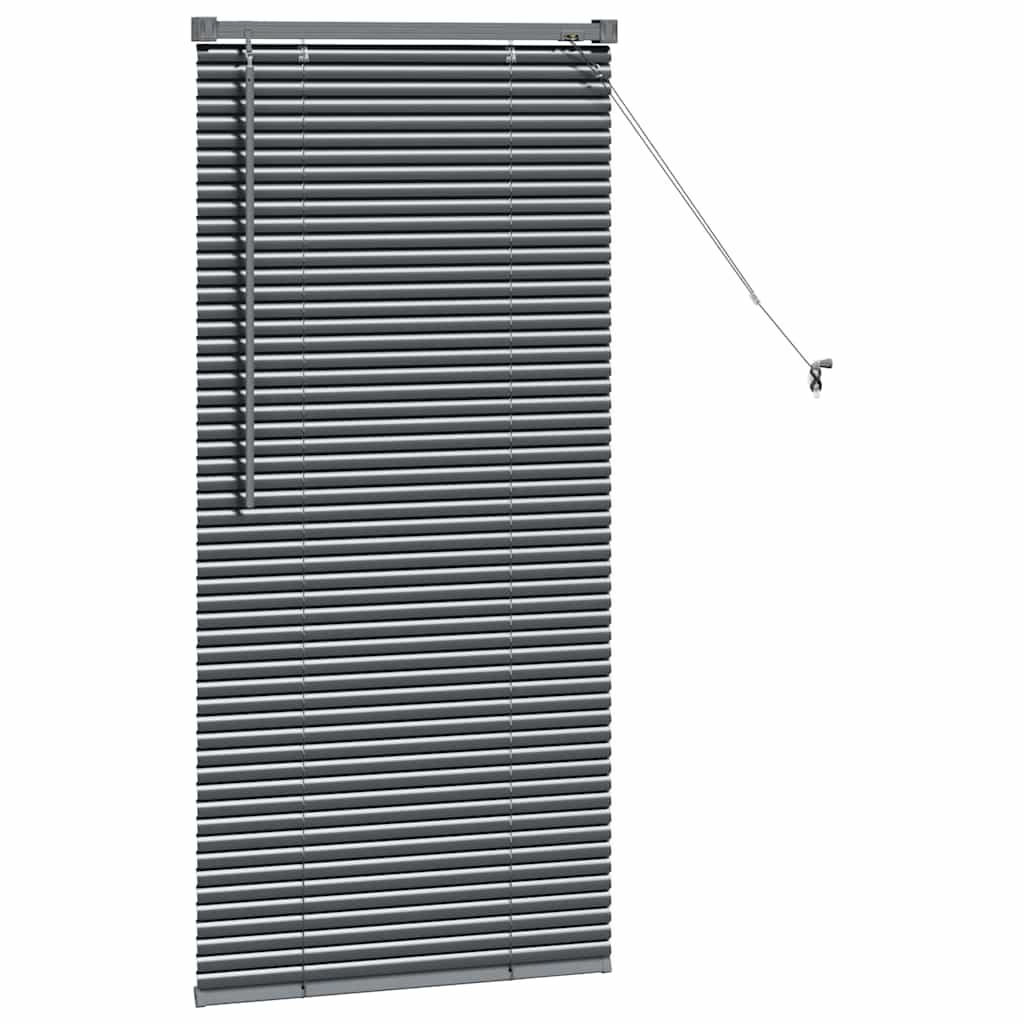 vidaXL Venetian Blinds Manual Dark Grey 130 x 55 cm Aluminium