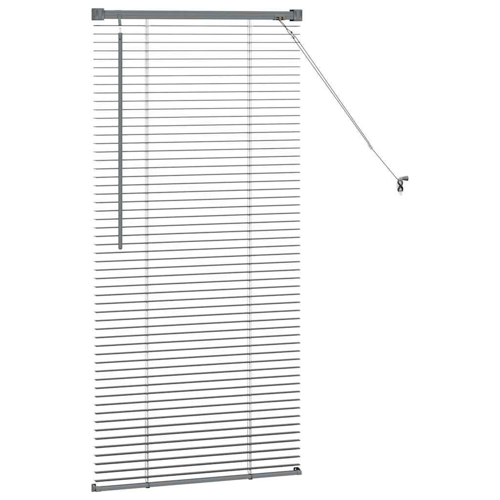 vidaXL Venetian Blinds Manual Dark Grey 130 x 55 cm Aluminium