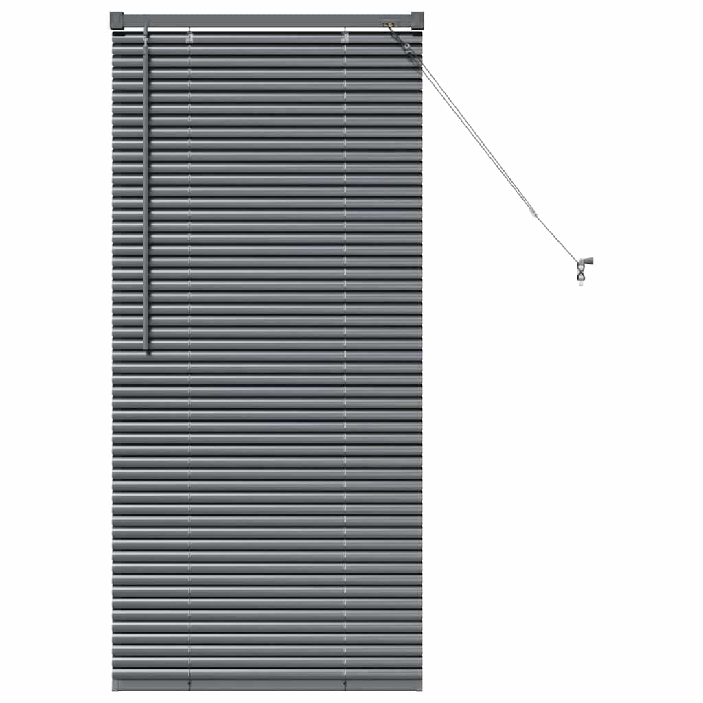 vidaXL Venetian Blinds Manual Dark Grey 130 x 55 cm Aluminium