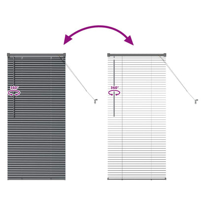 vidaXL Venetian Blinds Manual Dark Grey 130 x 55 cm Aluminium