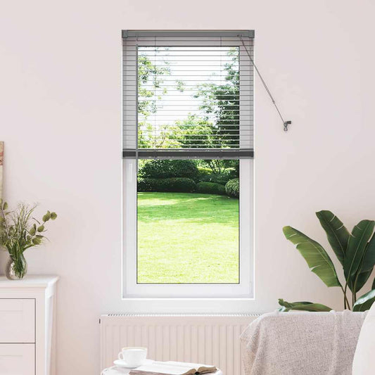 vidaXL Venetian Blinds Manual Dark Grey 130 x 60 cm Aluminium