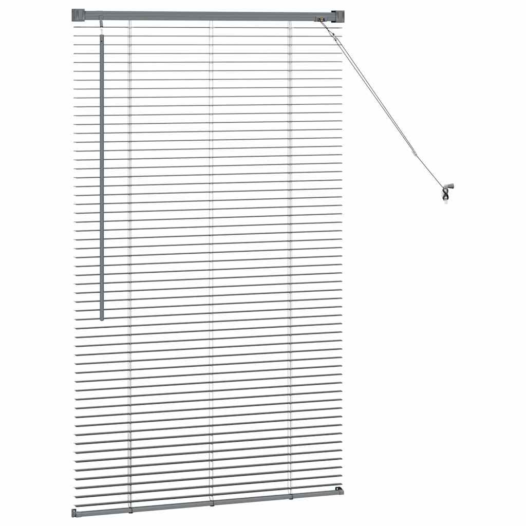 vidaXL Venetian Blinds Manual Dark Grey 130 x 80 cm Aluminium