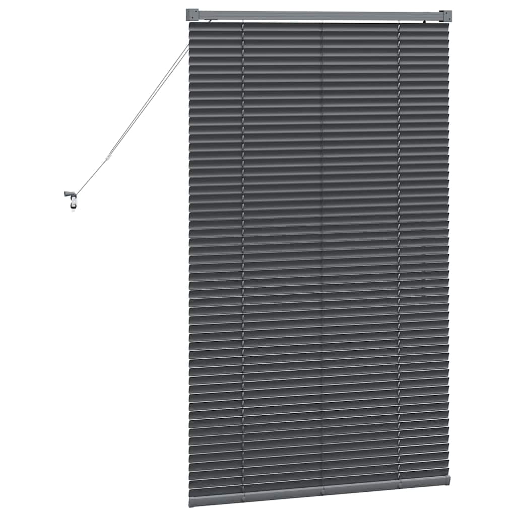 vidaXL Venetian Blinds Manual Dark Grey 130 x 80 cm Aluminium