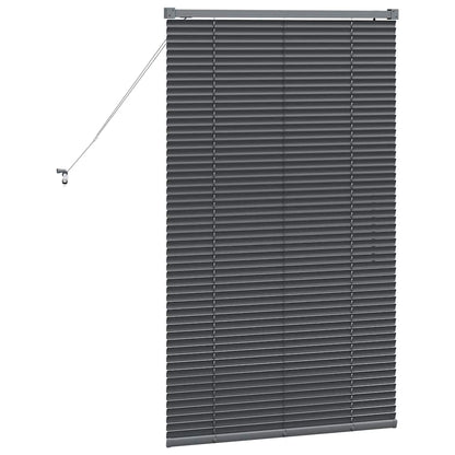 vidaXL Venetian Blinds Manual Dark Grey 130 x 80 cm Aluminium