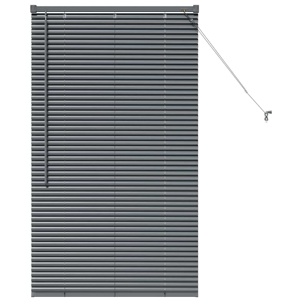 vidaXL Venetian Blinds Manual Dark Grey 130 x 80 cm Aluminium