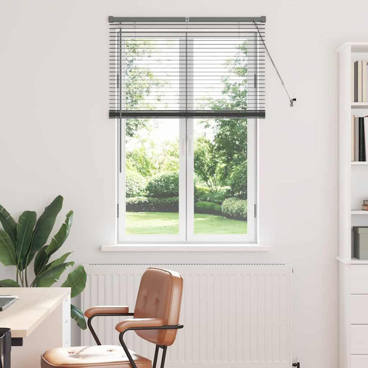 vidaXL Venetian Blinds Manual Dark Grey 130 x 85 cm Aluminium