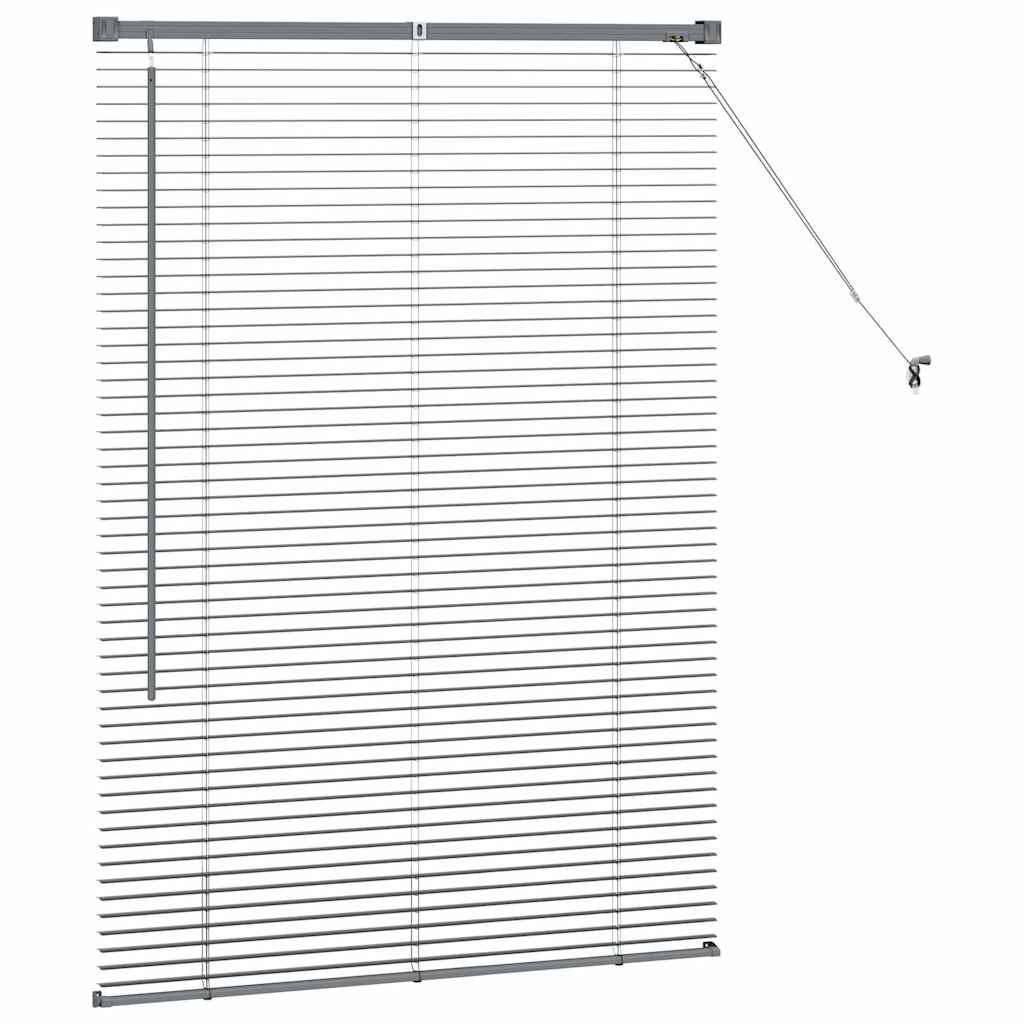 vidaXL Venetian Blinds Manual Dark Grey 130 x 85 cm Aluminium