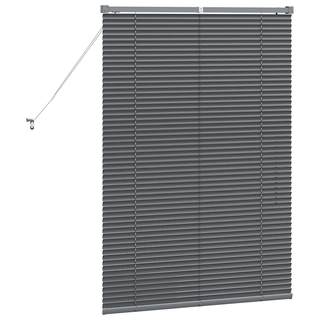 vidaXL Venetian Blinds Manual Dark Grey 130 x 85 cm Aluminium